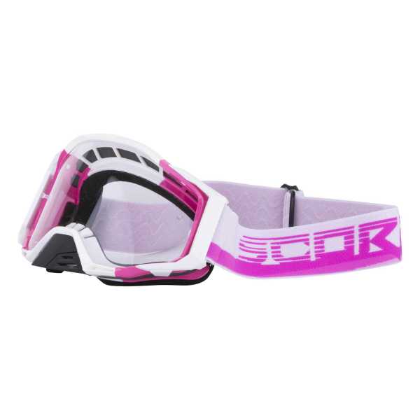 Scorpion Motocross-Brille E21 pink-weiss