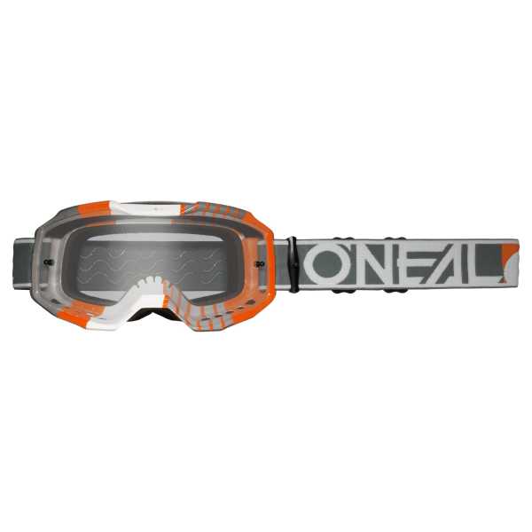 Oneal B-10 Duplex V.24 Crossbrille weiss-grau-orange