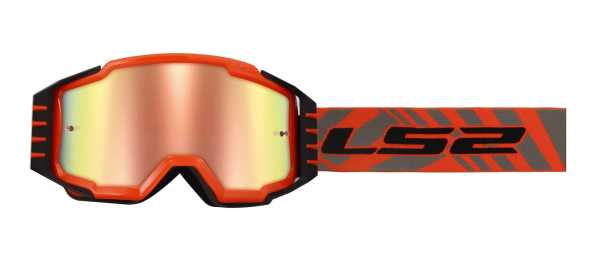 LS2 Motocrossbrille Charger Pro orange inkl. Tear-Off und klarer Scheibe