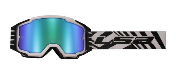 LS2 Motocrossbrille Charger Pro weiß inkl. Tear-Off und klarer Scheibe
