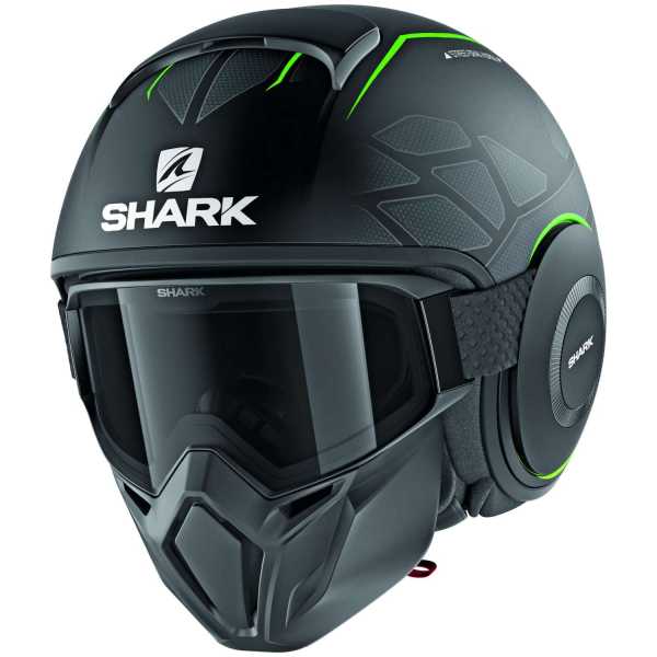 Shark Street-Drak HUROK MAT Helm matt-schwarz-grün