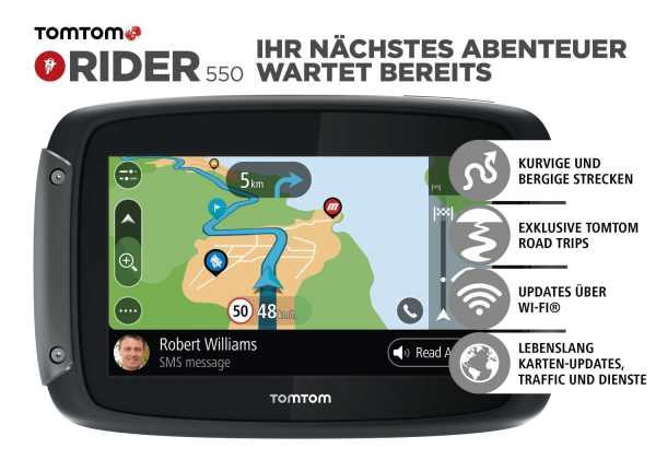TomTom Rider 550 Premium Pack Motorrad-Navigationssystem