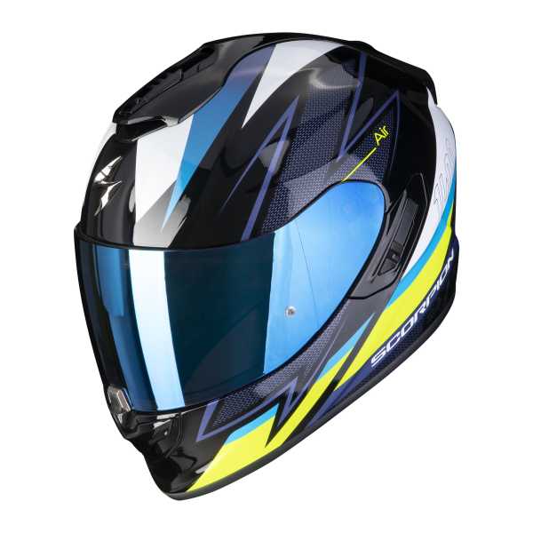 Scorpion EXO-1400 Evo Air Thelios Helm schwarz-blau-neongelb