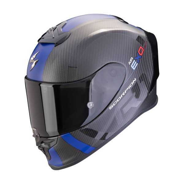Scorpion EXO R1 Evo Carbon Air MG Integralhelm matt-schwarz-blau