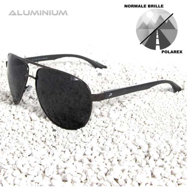 Polarex Sonnenbrille Pilotenbrille Sonnenbrille Polarisiert Aluminium Rahmen