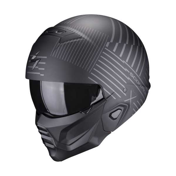 Scorpion EXO-Combat II Miles Helm matt-schwarz-silber