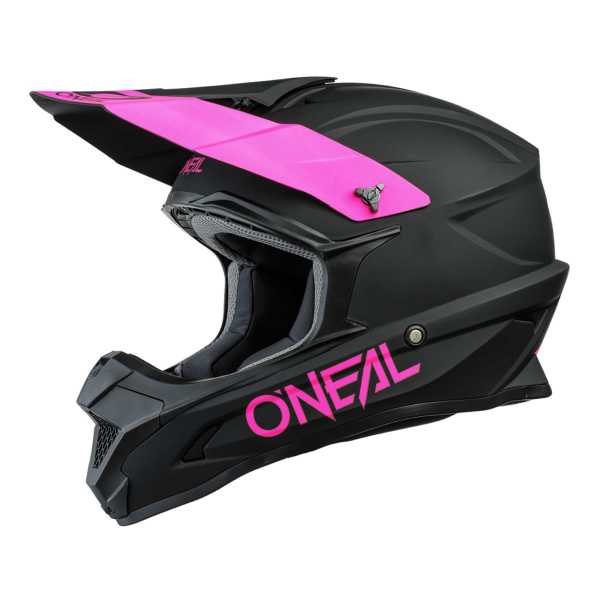 Oneal 1Series Crosshelm Solid matt-schwarz-pink