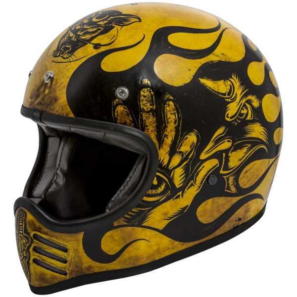 Premier MX BD 12 BM Helm matt-gelb-schwarz
