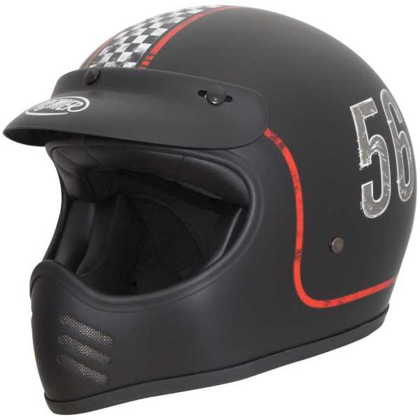 Premier MX FL 9 BM Helm matt-schwarz-dekor