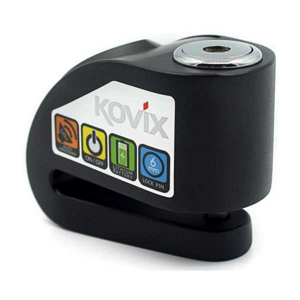 KOVIX KD6 schwarz 6mm Pin Bremsscheibenschloss mit Alarm