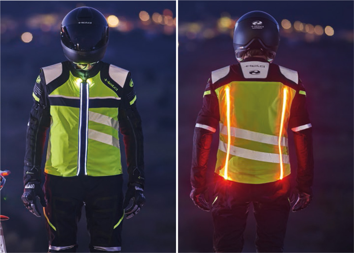 Die Held HLS Technologie das LED System für Motorradbekleidung