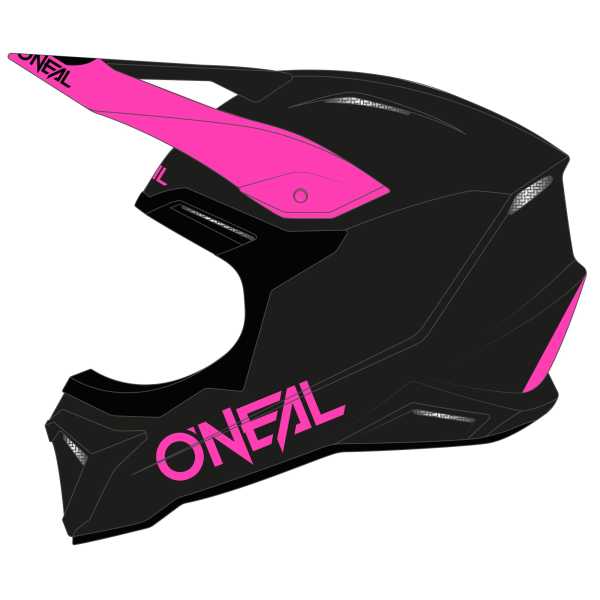 Oneal 1Series Solid V.24 Crosshelm schwarz-pink