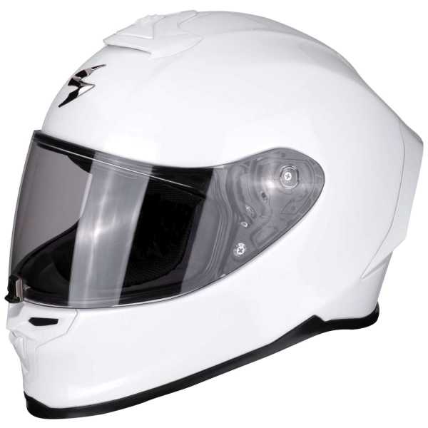 Scorpion EXO-R1 Air SOLID Sport Helm pearl weiß