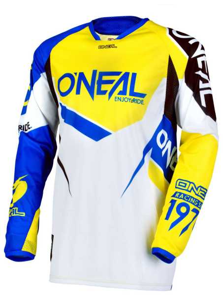ONEAL Hardwear Flow True Motocross Jersey blau-gelb