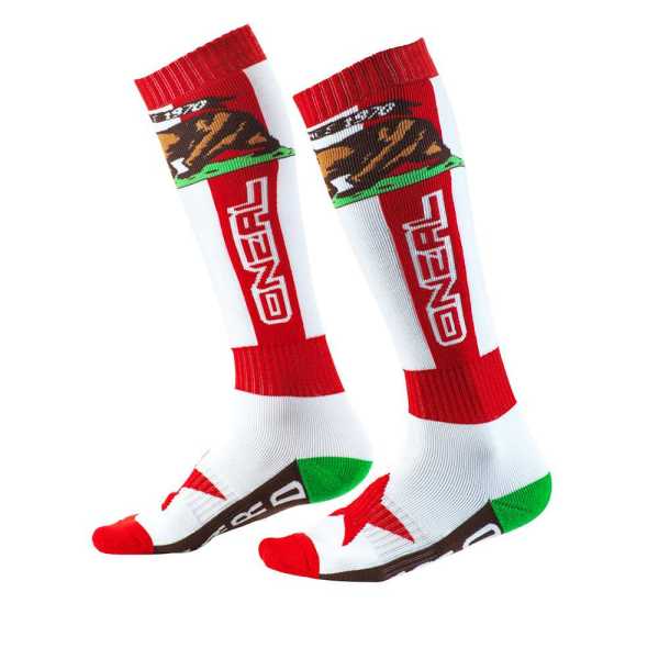 Oneal Pro MX Socken California rot-weiß-braun