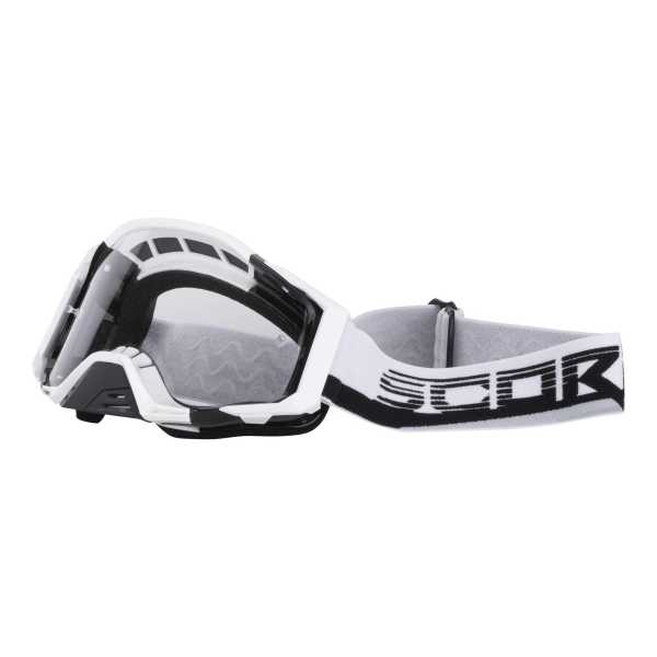 Scorpion Motocross-Brille E21 weiss-schwarz