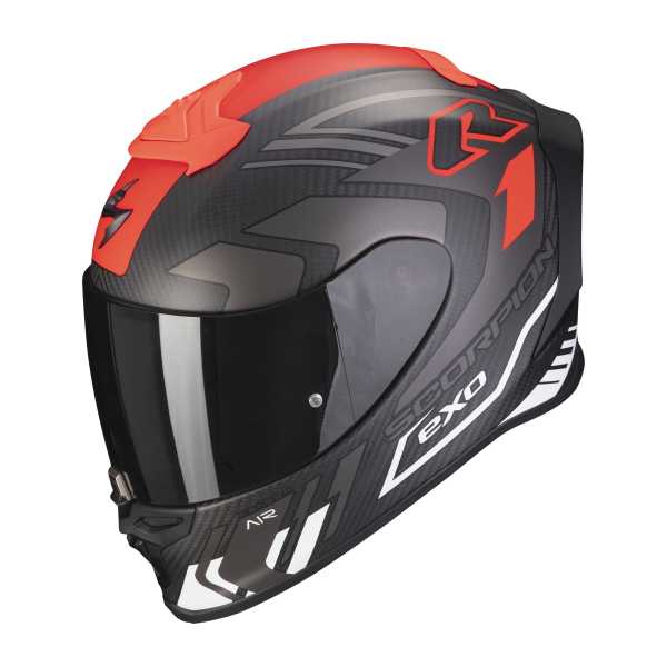 Scorpion EXO-R1 Evo Carbon Air Supra Helm matt-schwarz-silber-weiss