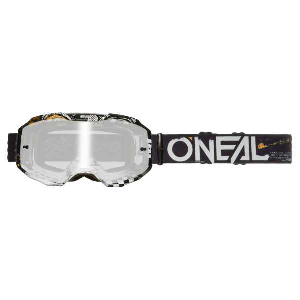 Oneal B-10 Attack V.24 Kinder Crossbrille schwarz-weiss silber-verspiegelt